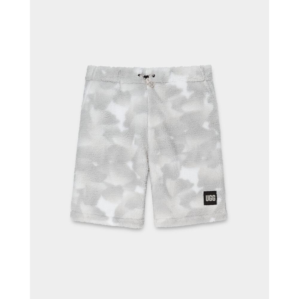 UGG Men's Eckard UGGfluff Loungewear Tonal Haze Sherpa Short Size XL NWT $78